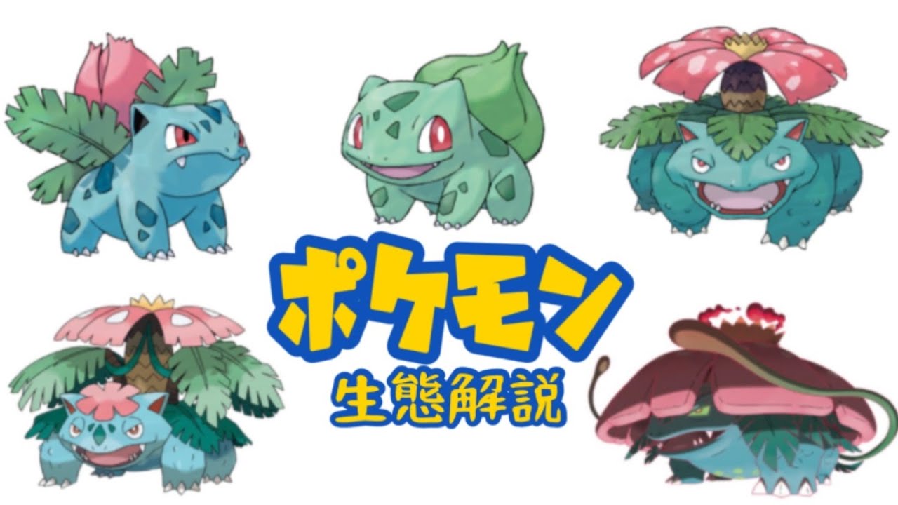 【ポケモン解説】「フシギダネ」「フシギソウ」「フシギバナ」の生態・小ネタ・鳴き声について！