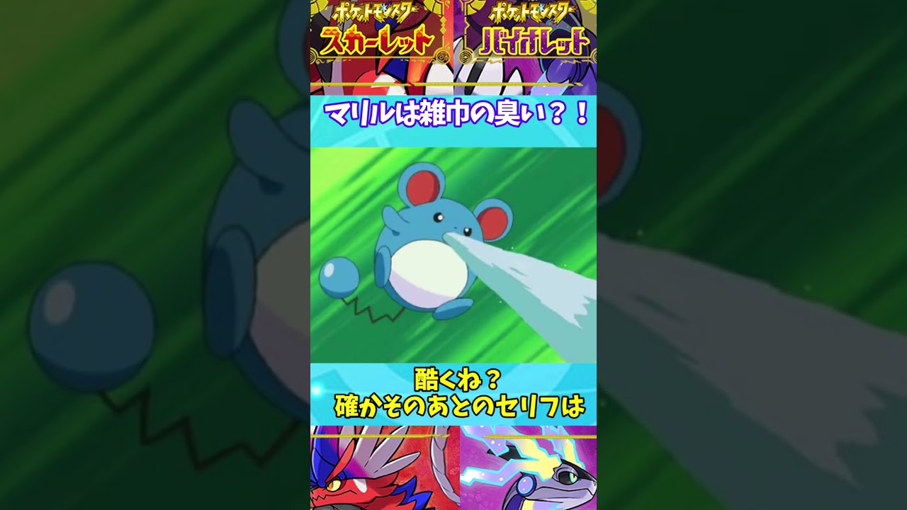 【ポケモンSV】マリルは雑巾の臭い事件について解説【ゆっくり解説】【ポケットモンスタースカーレットバイオレット】　#Shorts