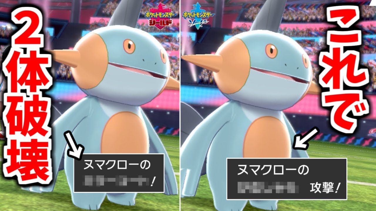 禁伝相手に1匹で2匹潰せる神"ヌマクロー"を考えました。【ポケモン剣盾】