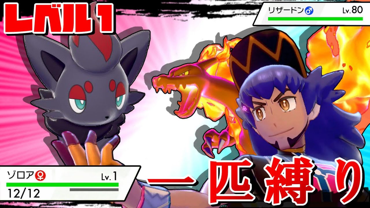 【神回】開始レベル１のゾロア“１匹だけ”で強化ダンデを倒します！！【ポケモン剣盾】【ゆっくり実況】