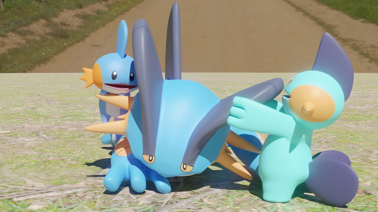 リンゴ狩りに行きたいヌマクロー&ミズゴロウ【保護者ラグラージ】