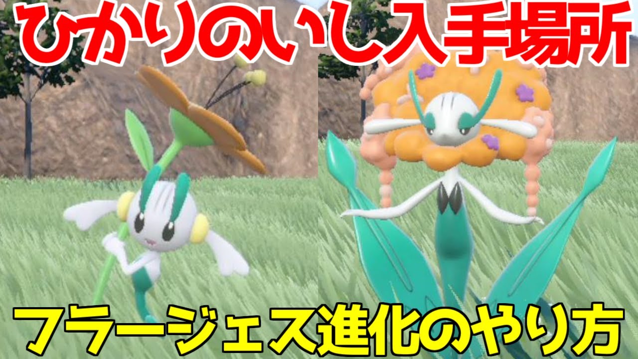 【ポケモンSV】ひかりのいし  フラエッテ フラージェス 入手方法 進化方法 攻略【ポケモン スカーレット・バイオレット】