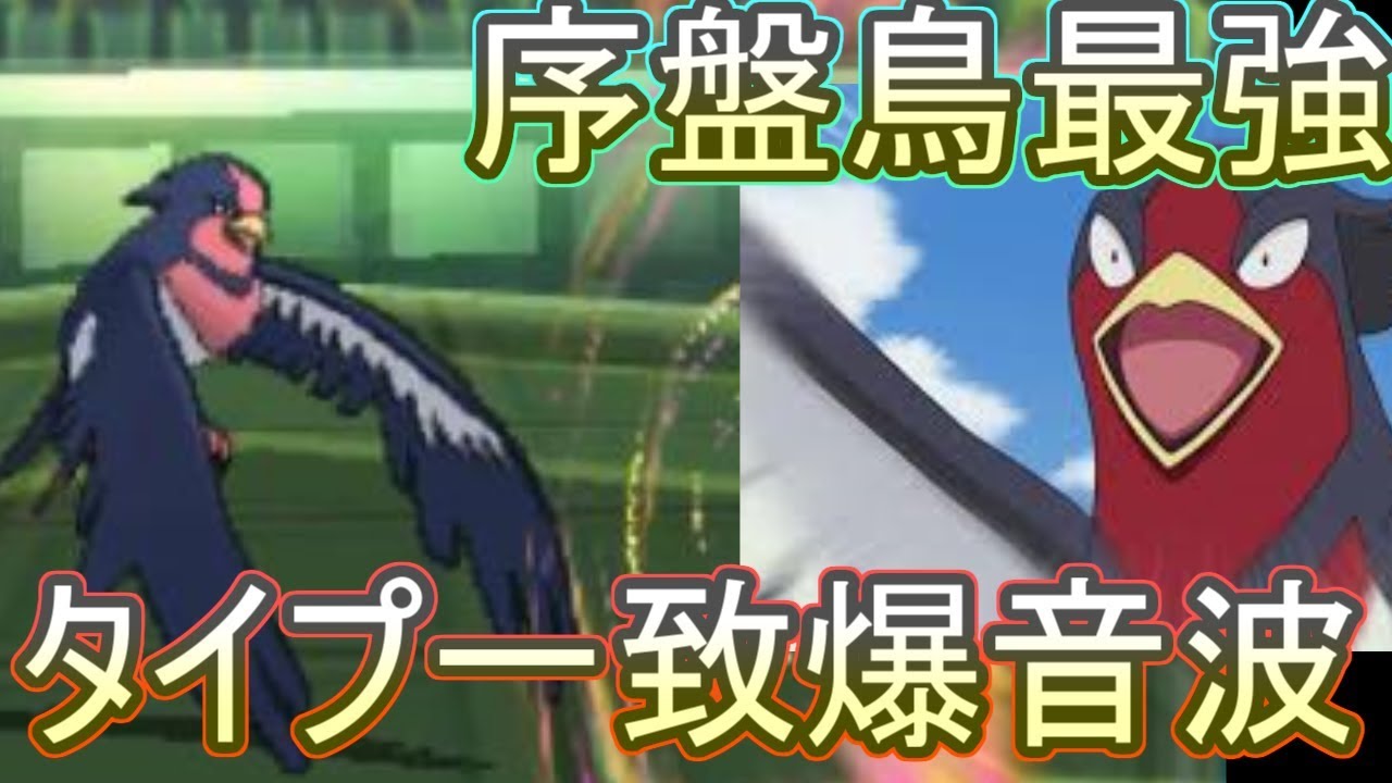 【ポケモンＵＳＭ】『最強序盤鳥』オオスバメ　高威力爆音波＆がむ石火で３タテショーや！