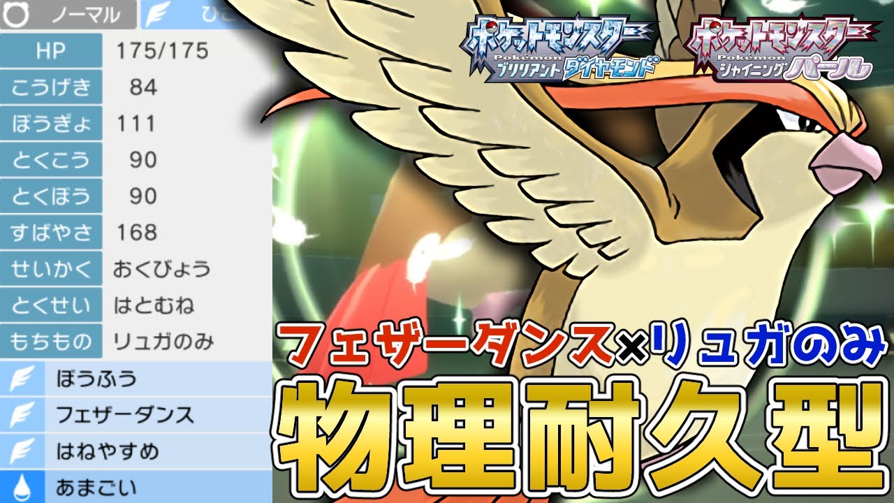 対面で完全に受けきれる物理耐久『ピジョット』を使って対戦！【ポケモンBDSP】【コロシアム】【No.51】