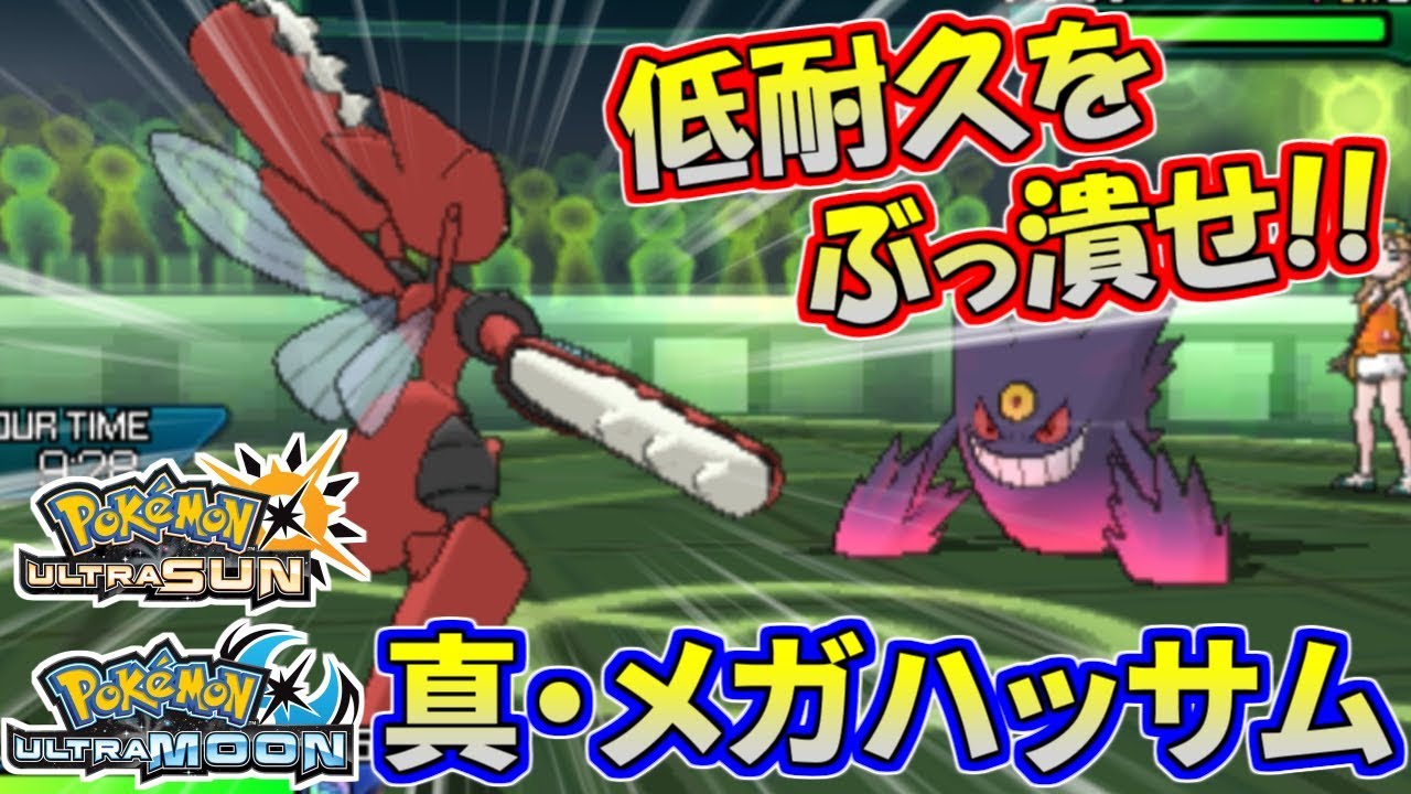 【ポケモンUSUM】低耐久を一刀両断！安定感抜群のメガハッサム【ウルトラサン/ウルトラムーン】