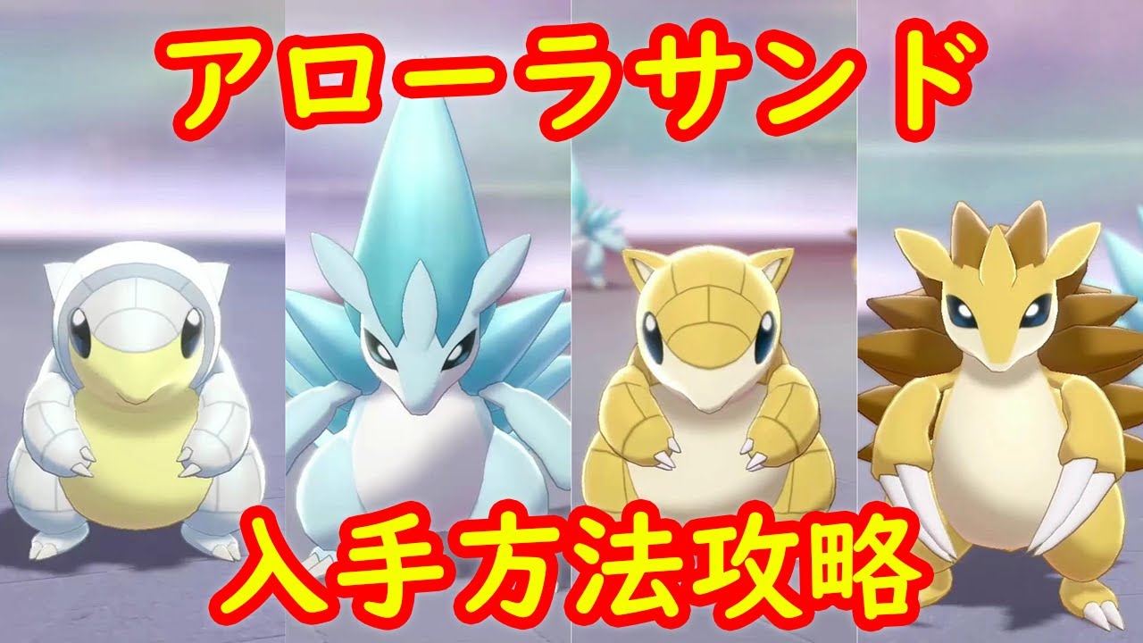 【アローラサンド → サンドパン】入手方法 攻略 + キャンプで遊ぶ【鎧の孤島 ポケモン剣盾DLC】