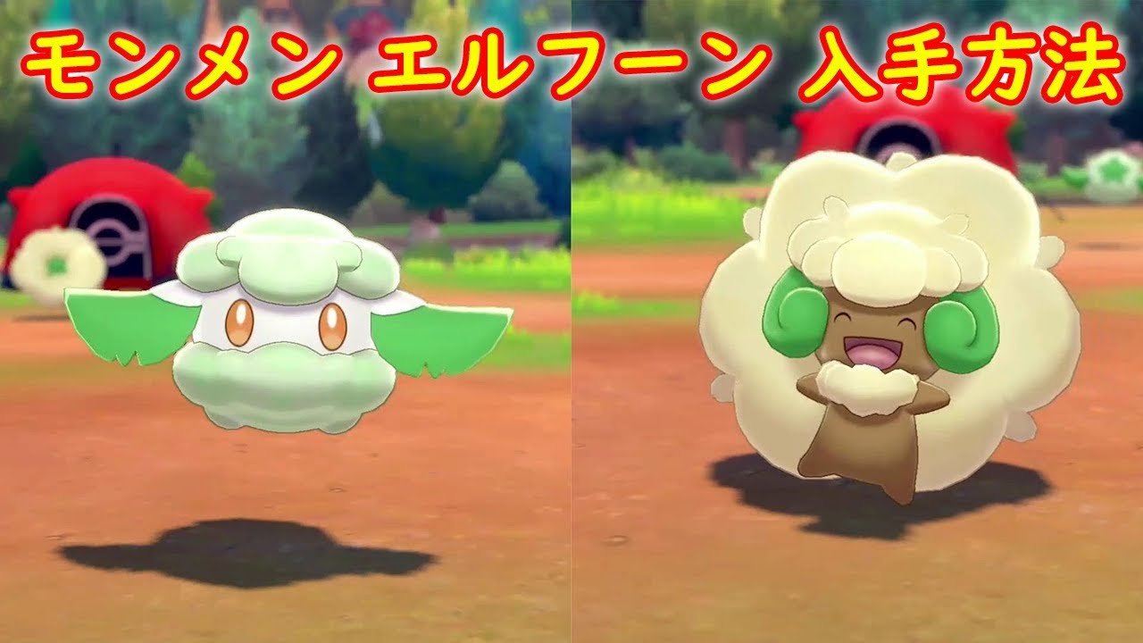 【モンメン → エルフーン】入手方法 進化方法 攻略【ポケモン ソード シールド ポケモン剣盾】