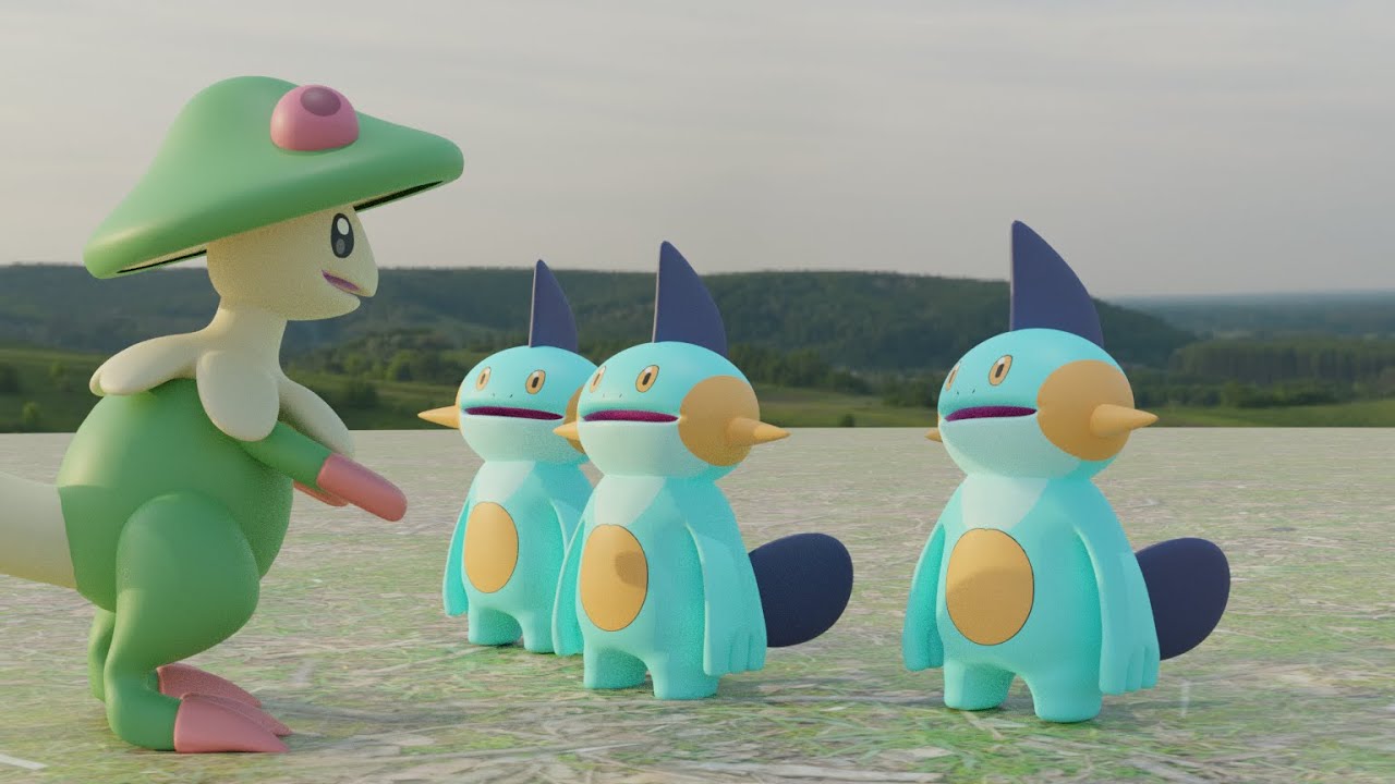 キノガッサに勝ちたいヌマクローたち