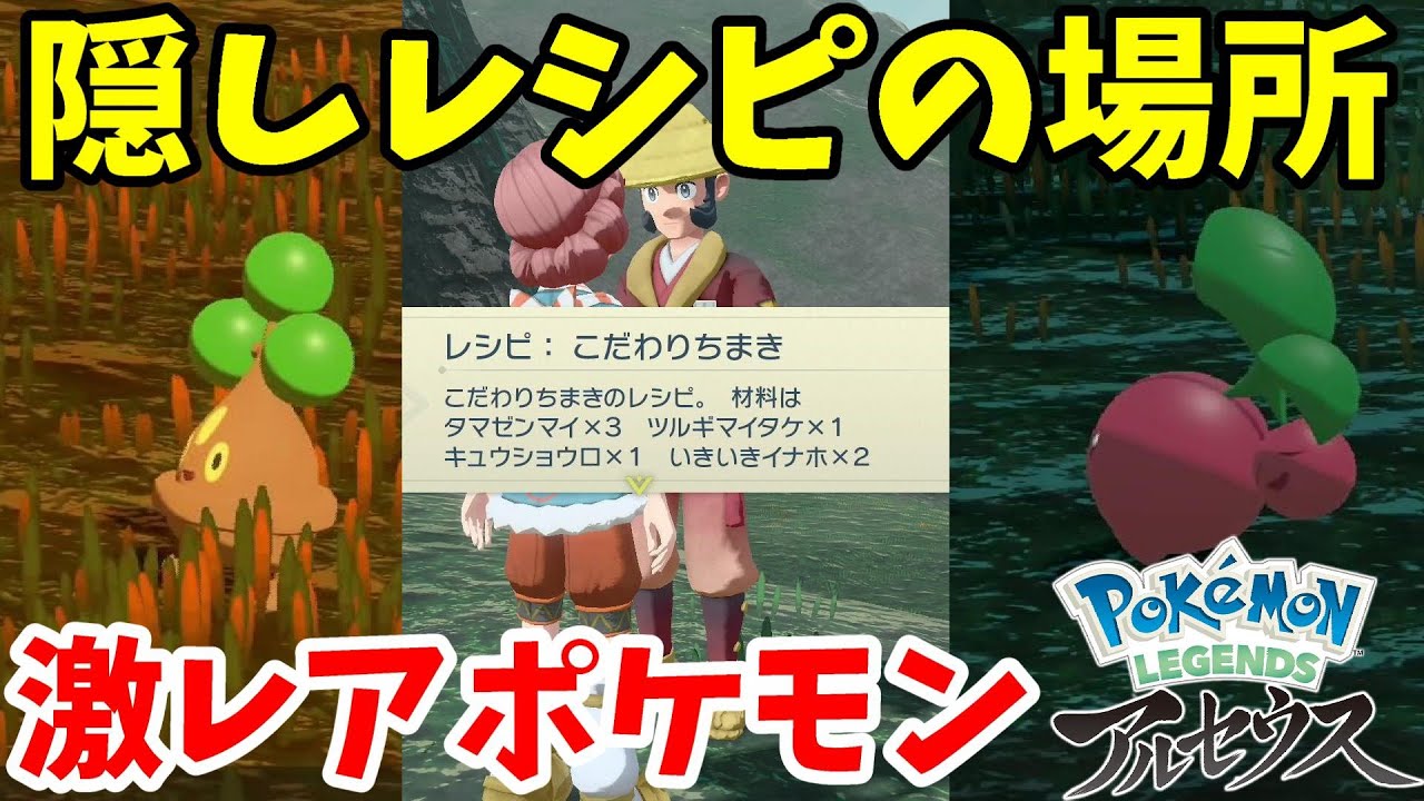 激レアすぎ！ウソハチとチェリンボ入手場所！天冠の山麓のレアポケモン達【ポケモンレジェンズアルセウス】