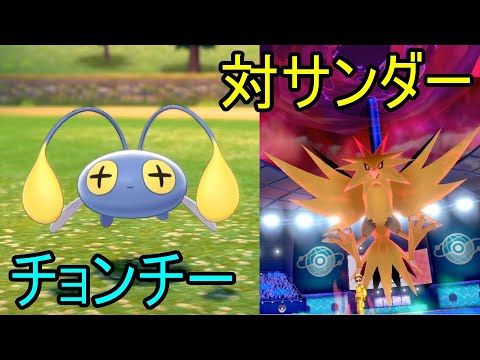 【ポケモン剣盾】チョンチーでサンダー対策【ポケットモンスター ソード・シールド】