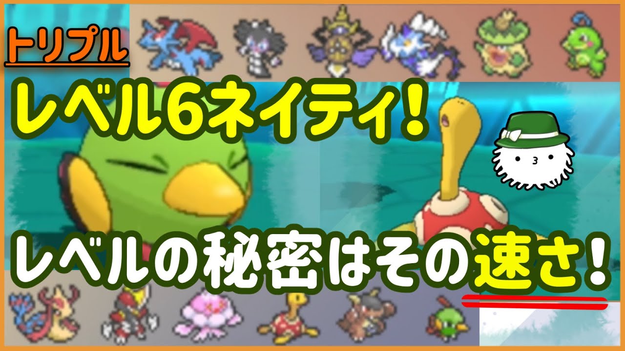 【ORASトリプル】レベル6ネイティとツボツボのコンビネーション！どっちが速いかな？【トリプルバトル】