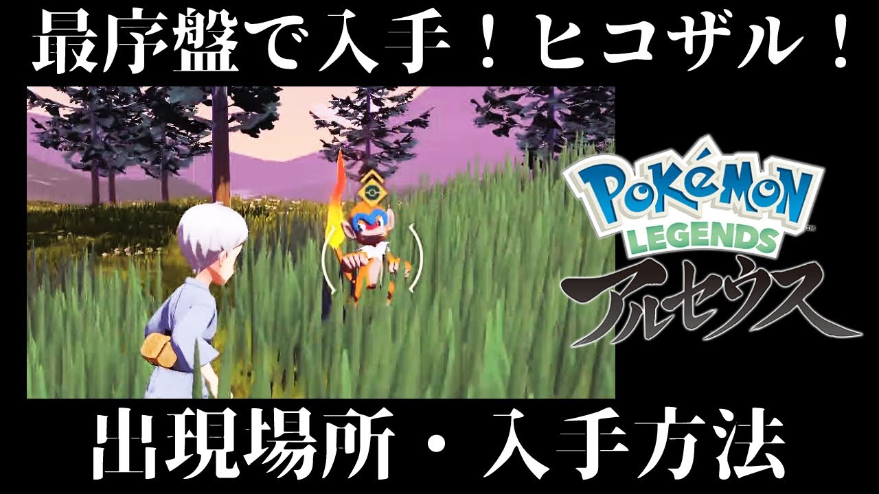 【ポケモンアルセウス】旅パおすすめポケモン！ヒコザル/モウカザルの入手方法・出現場所！最序盤で手に入るぞ！【レジェンズ】