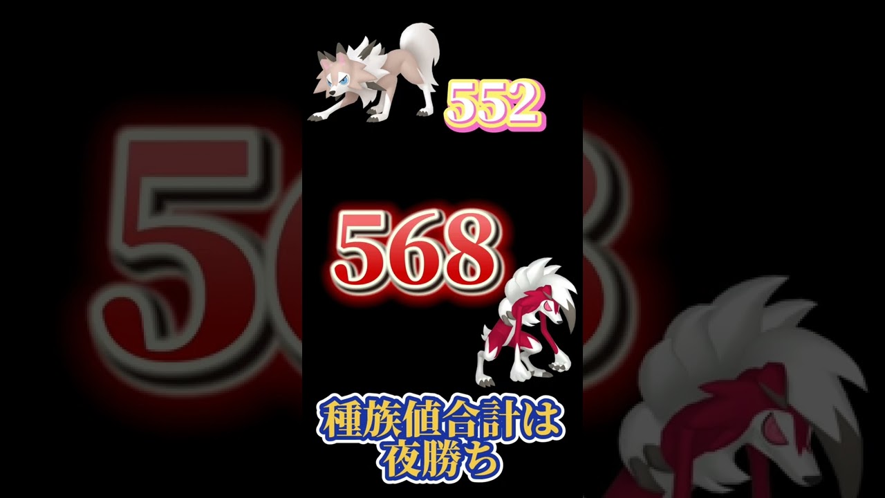 【15秒で分かる】ルガルガン昼と夜の違い/Difference between day and night of Lycanroc【ポケモンGO】 #shorts