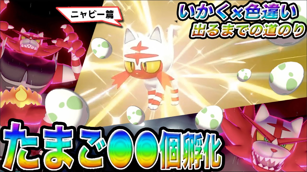 国際孵化で色違いが出ない時に見る動画【ニャビー編】