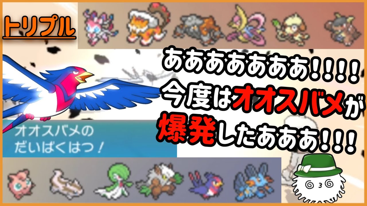 【ORASトリプル】ああああ！！！今度はオオスバメが爆発したあああああ！！！！【トリプルバトル】