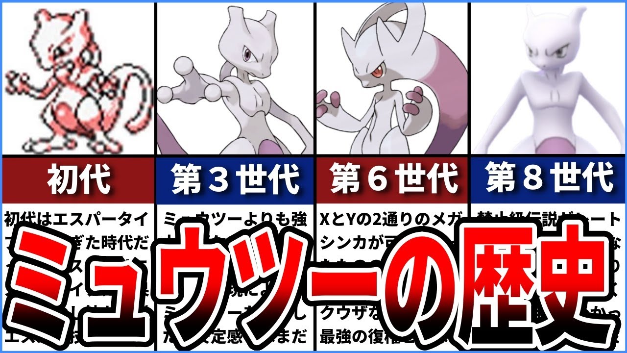 ミュウツーの対戦環境の歴史！最強伝説ポケモンの繁栄と衰退【ゆっくり解説】