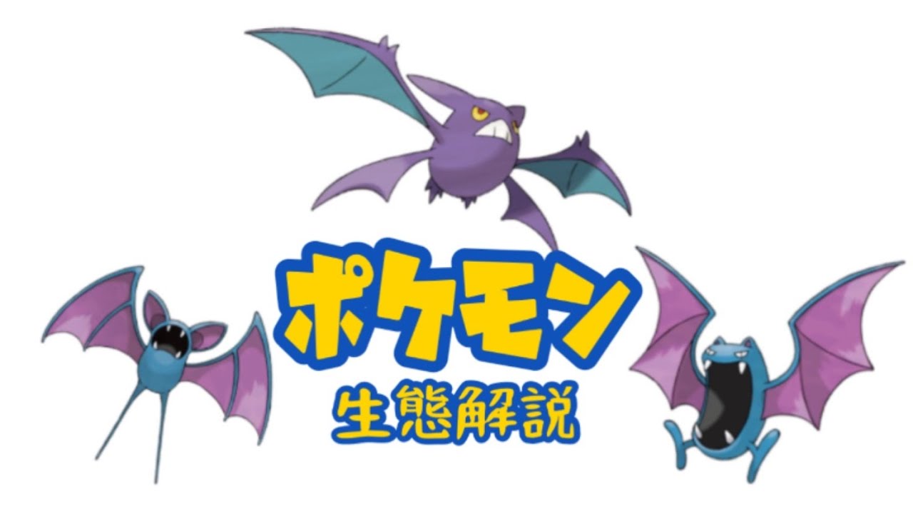【ポケモン解説】「ズバット」「ゴルバット」「クロバット」の生態・小ネタ・鳴き声について！