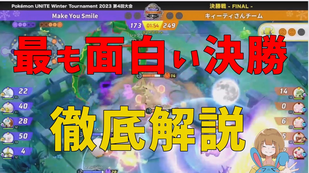 ポケユナ史上最も面白い試合！Tournament 2023 第4回決勝を徹底解説！の巻【詳細解説266】【ポケモンユナイト】【ゆっくり解説】