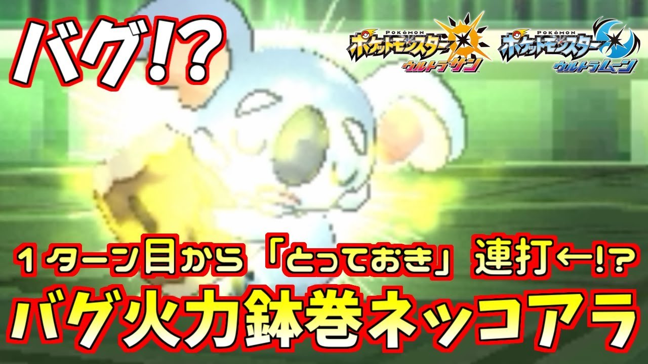 【ポケモン】とっておきのネッコアラ登場!!初手から“とっておき”連打する裏技とは【ウルトラサン/ウルトラムーン】