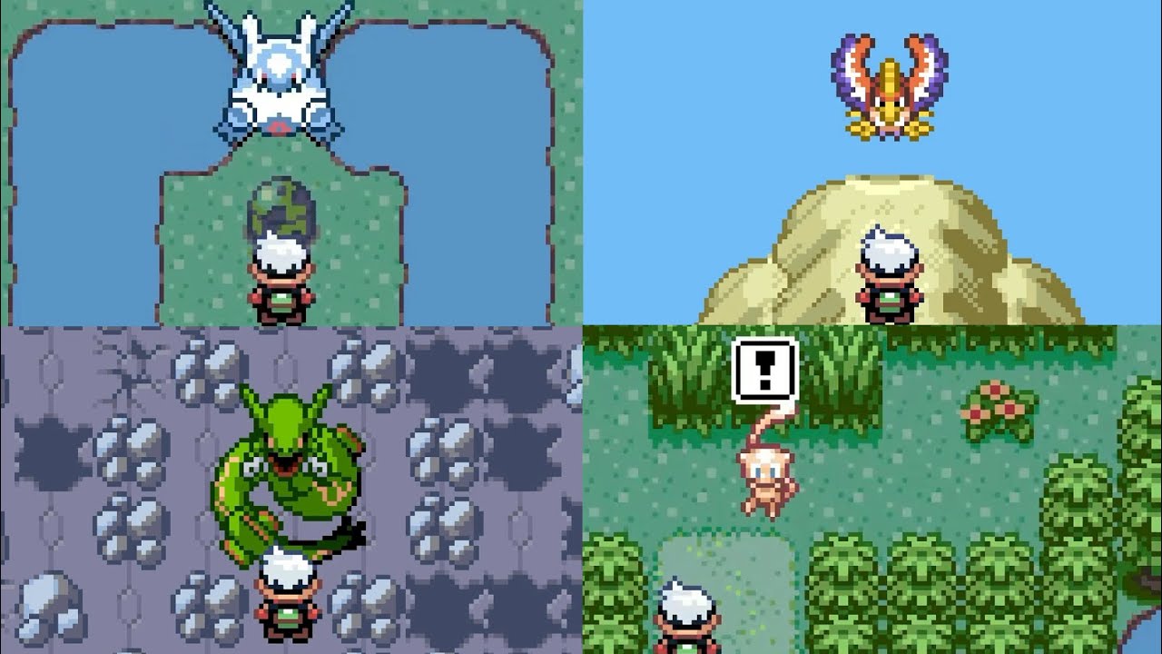【エメラルド】伝説・幻ポケモン登場シーン【レックウザ/ルギア/ホウオウ/ミュウ/デオキシス/ポケットモンスター】