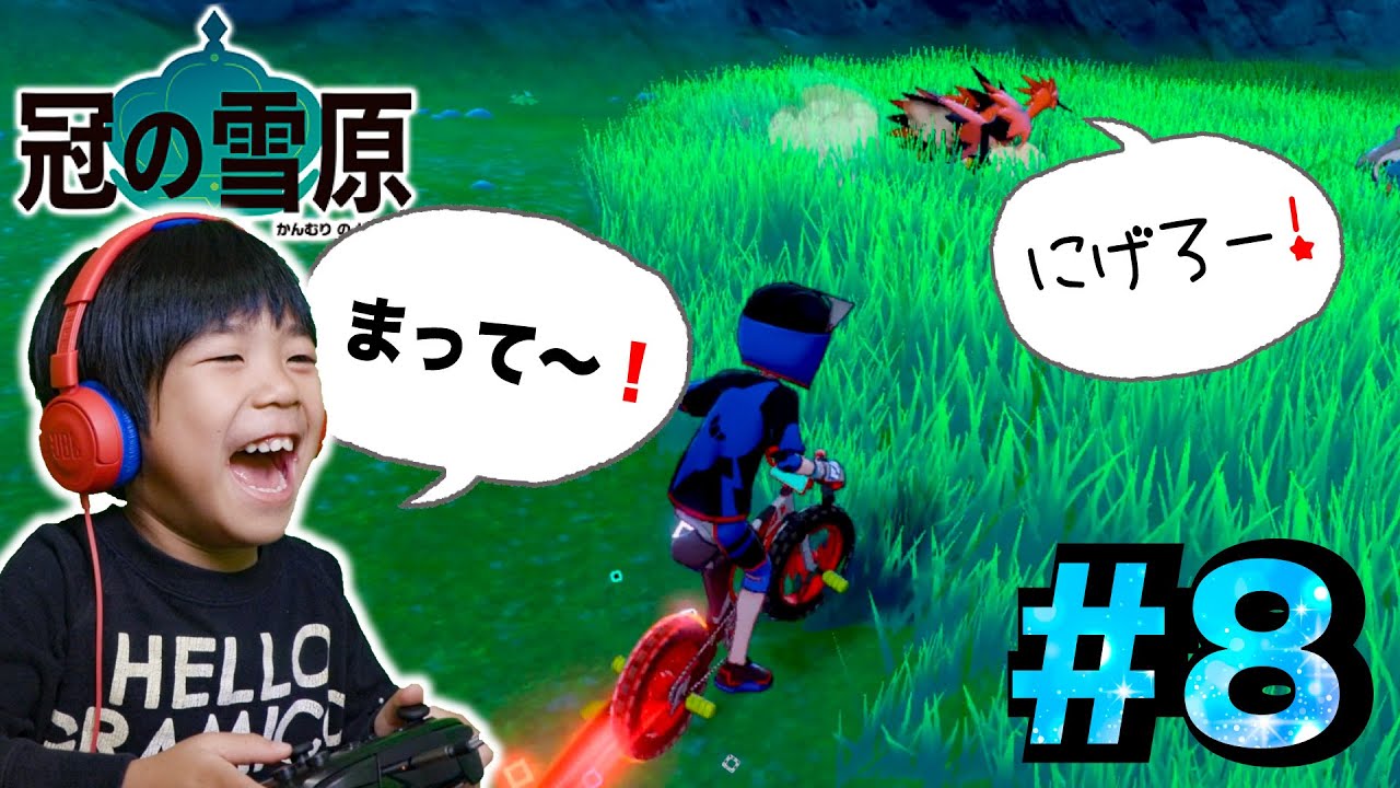 まって〜！ガラルサンダーとおにごっこ！ポケモンソード冠の雪原＃８