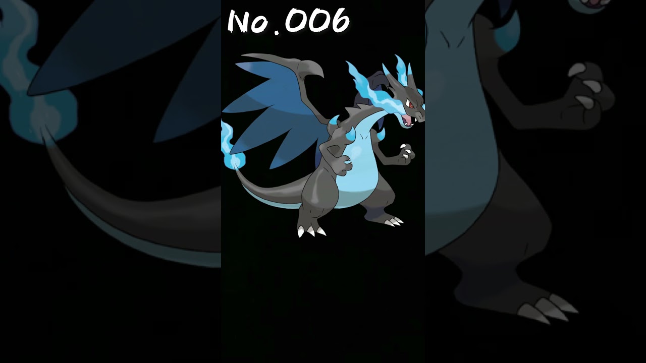 【ポケモン図鑑】No.006 メガリザードンX #shorts #ポケモン