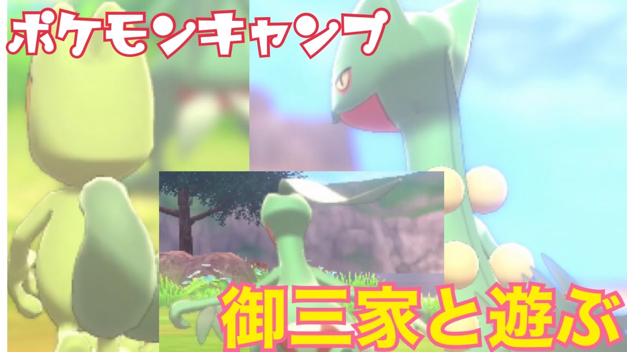 【ポケモンキャンプ#4】キモリ&ジュプトル&ジュカインと遊んだらめちゃくちゃ可愛いかった件！【女性実況者】