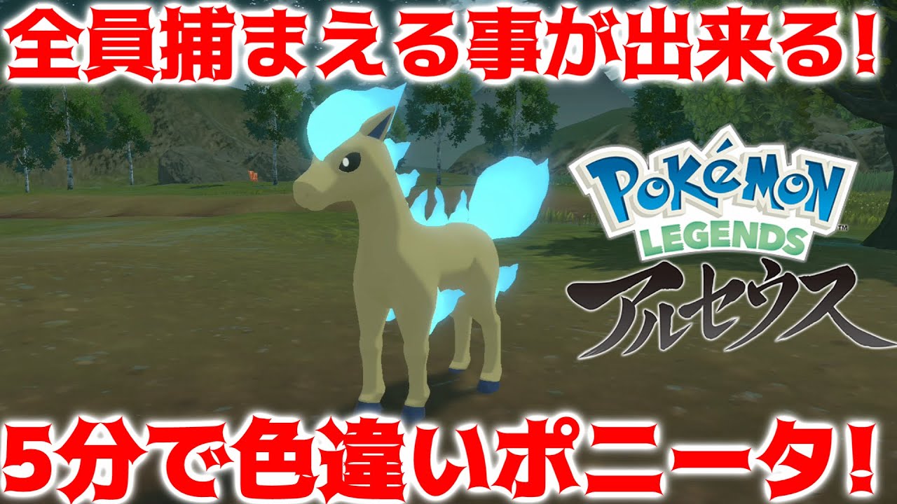 【レジェンズアルセウス】全員入手出来る！色違いポニータ出現を五分で解説！【Pokémon LEGENDS アルセウス】
