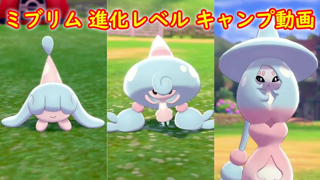 【ミブリム → テブリム → ブリムオン】進化レベル 攻略 + キャンプで遊ぶ【ポケモン ソード シールド ポケモン剣盾】