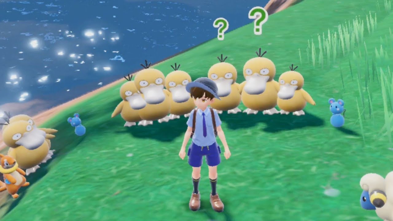 【ポケモンSV】野生のコダックに囲まれた