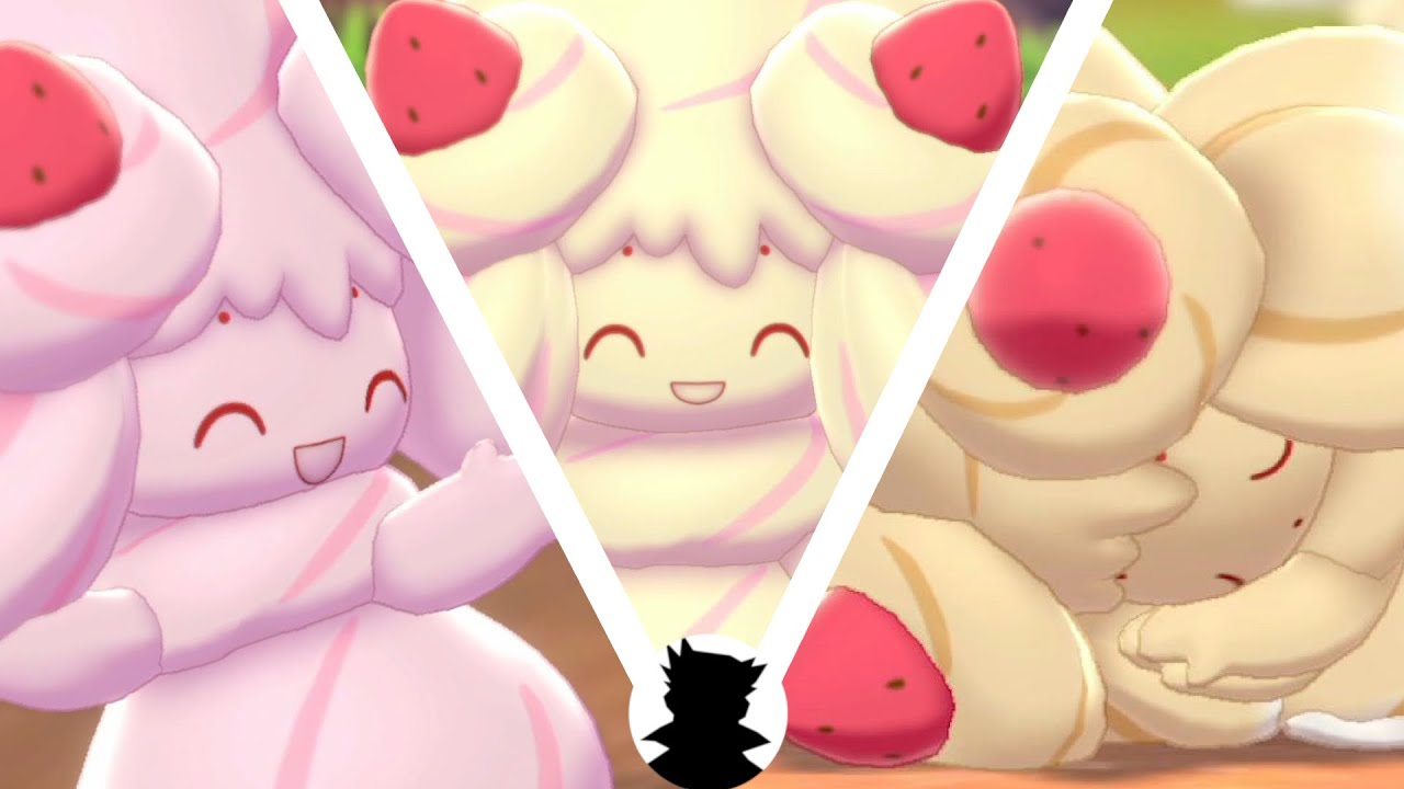 【ポケモンキャンプリサーチ】かわいいマホイップ/進化種類：いちごアメざいく