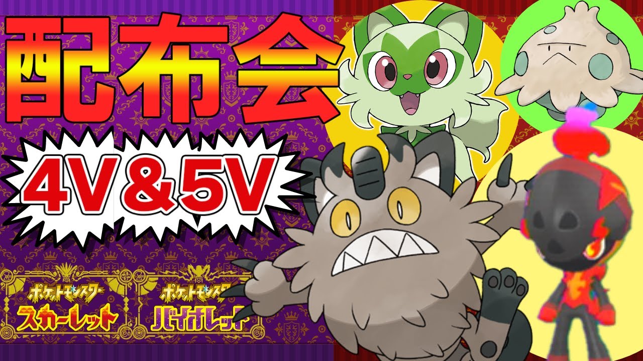 【ポケモンSV】星７エースバーン対策グレンアルマ用カルボウ！御三家、夢ガラルニャース等、無償配布会！だれでもどうぞ！4V以上確定【ニャオハ/カルボウ/ミニリュウ/Vtuber】