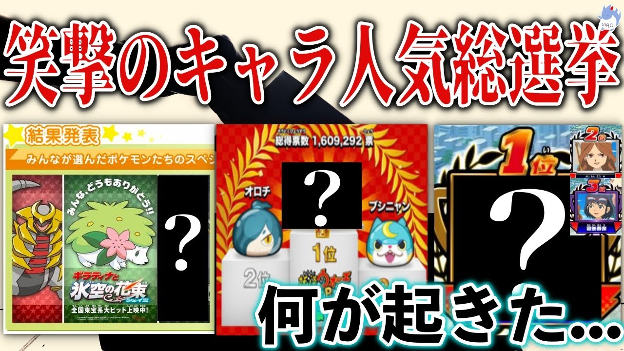 【コイルを1位に】全国の子供が泣いた？『人気総選挙コイル祭り』とその後wwww/不人気？キャラを1位にする騒動を3つ紹介していくー！【ポケモン剣盾】【イナイレ】【妖怪ウォッチ】