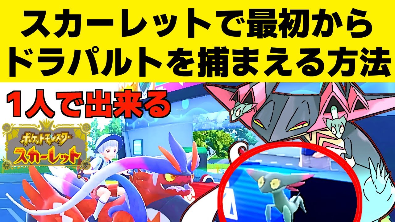 【ポケモンSV】スカーレットでドラパルトを最初から序盤で捕まえるやり方 ドラメシヤ 【ポケモンスカーレットバイオレット】