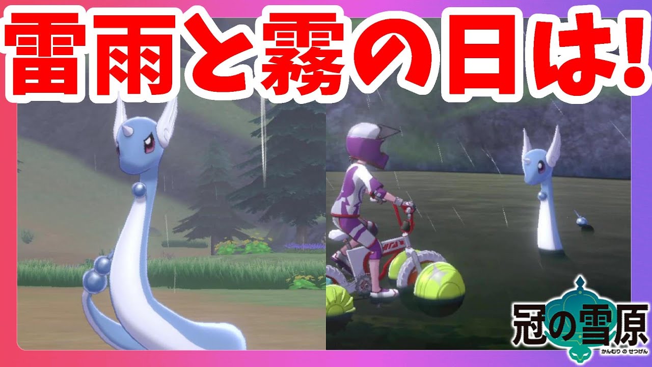 【ポケモンソードシールド】ハクリュー！天気は雷雨かきり！天候をつかさどるポケモンゲット！冠の雪原【エキスパンションパス】