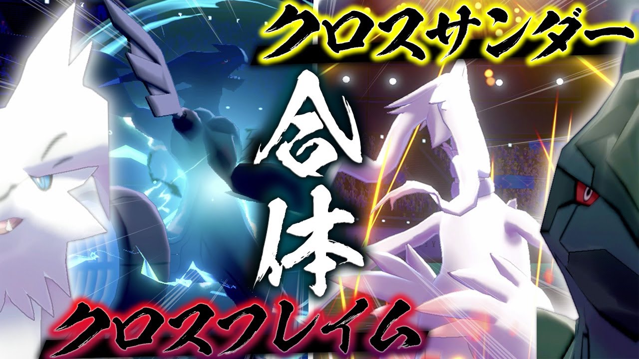 【禁伝2体ダブル解禁！】レシラム&ゼクロム専用合体技！喰らえファイナルクロスフレイムサンダー！！！！！！！！【ポケモン ビエラ ポケモン剣盾】