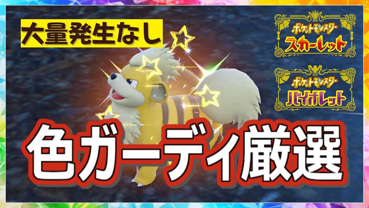 【ポケモンSV】もふもふ天国！ガーディの色違い厳選