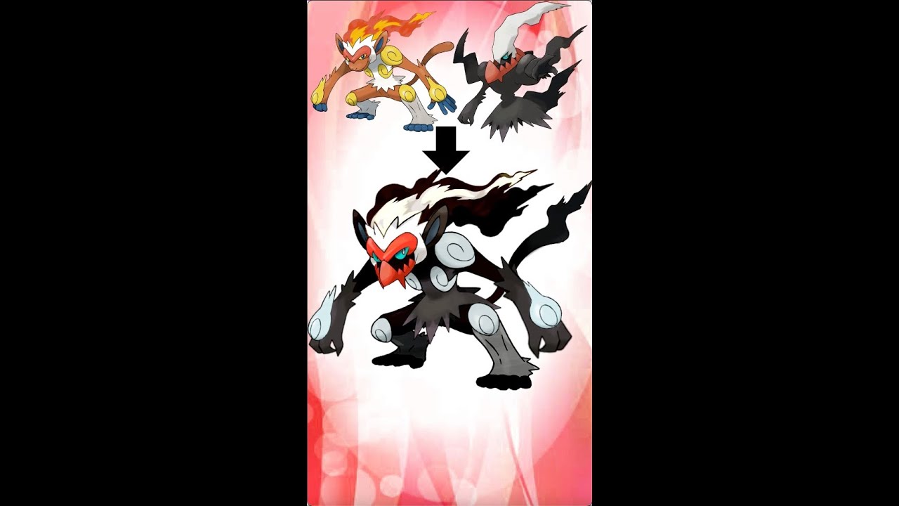 合成ポケモン。ダークライを纏ったゴウカザル