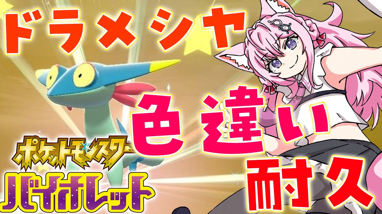 【ポケモンSV】ドラメシヤ大量発生！6匹色違い目指して黄ドラ耐久🔥【博衣こより/ホロライブ】