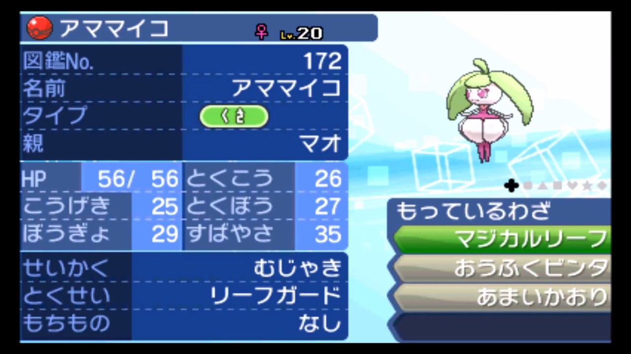 【公式配信ポケモン】マオのアママイコ