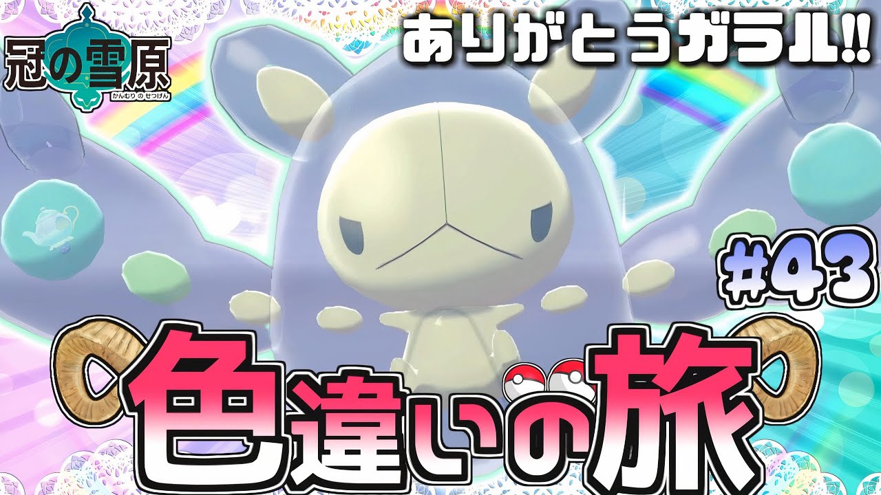 【ガラル色旅#43】色違いランクルスを粘りつつガラル&ヒスイ卒業式!?【ポケモン剣盾】【ゆっくり実況】
