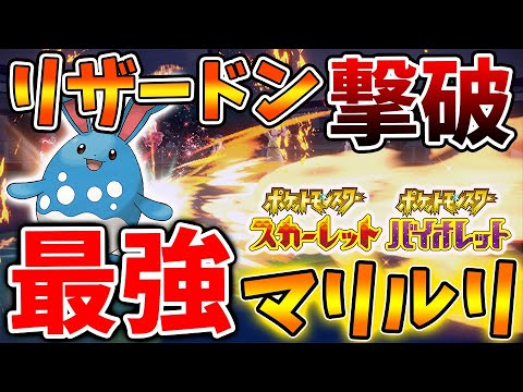 【ポケモンSV】新イベント！リザードンを超簡単に倒せる最強マリルリがあまりに強すぎる【スカーレット/バイオレット/攻略/実況/アプデ/ランクマ/ドラパルト/準伝説/イーユイ/パラドックス/マリル