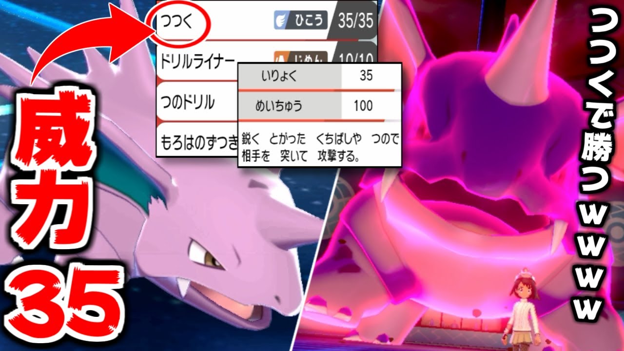 威力35の「つつく」がガチ技になる唯一のポケモン"ニドリーノ"の知られざる強さ【ポケモン剣盾】