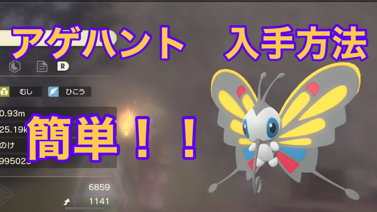 【Pokémon LEGENDS アルセウス】アゲハント入手方法　攻略動画