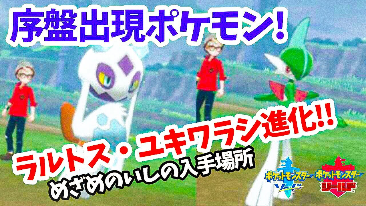 【ポケモンソード・シールド】序盤出現ポケモン！ラルトス・ユキワラシ進化アイテム、めざめのいしの入手場所