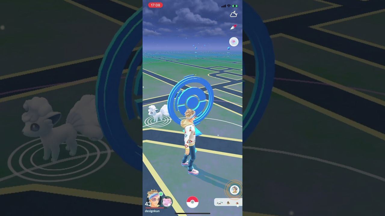 【ポケGO】ポケモンGO 野生のシロコン（白ロコン：アローラのすがた）に出会う