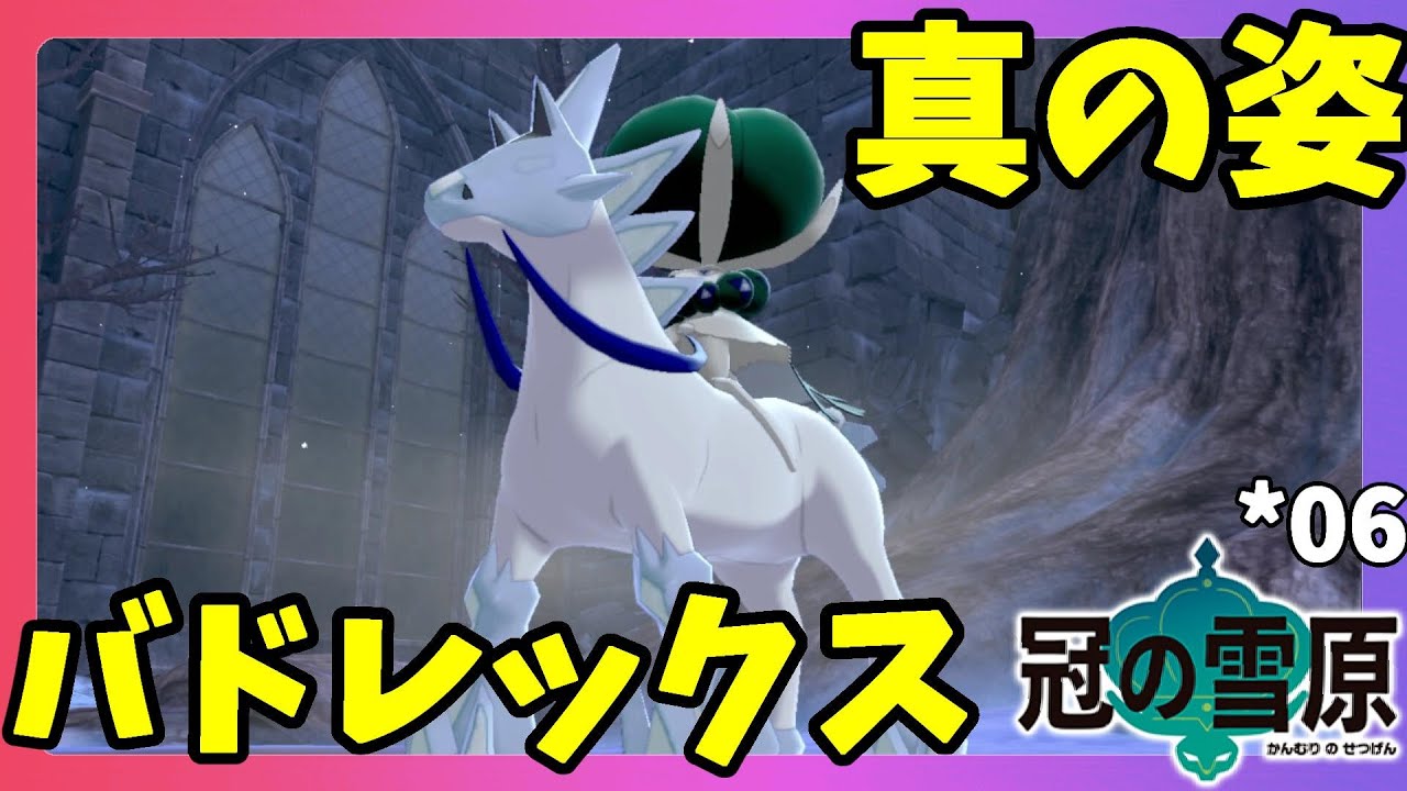 【ポケモンソードシールド】バドレックスの真の姿ついに！伝説のポケモン捕獲挑戦！シールド#06冠の雪原【エキスパンションパス】