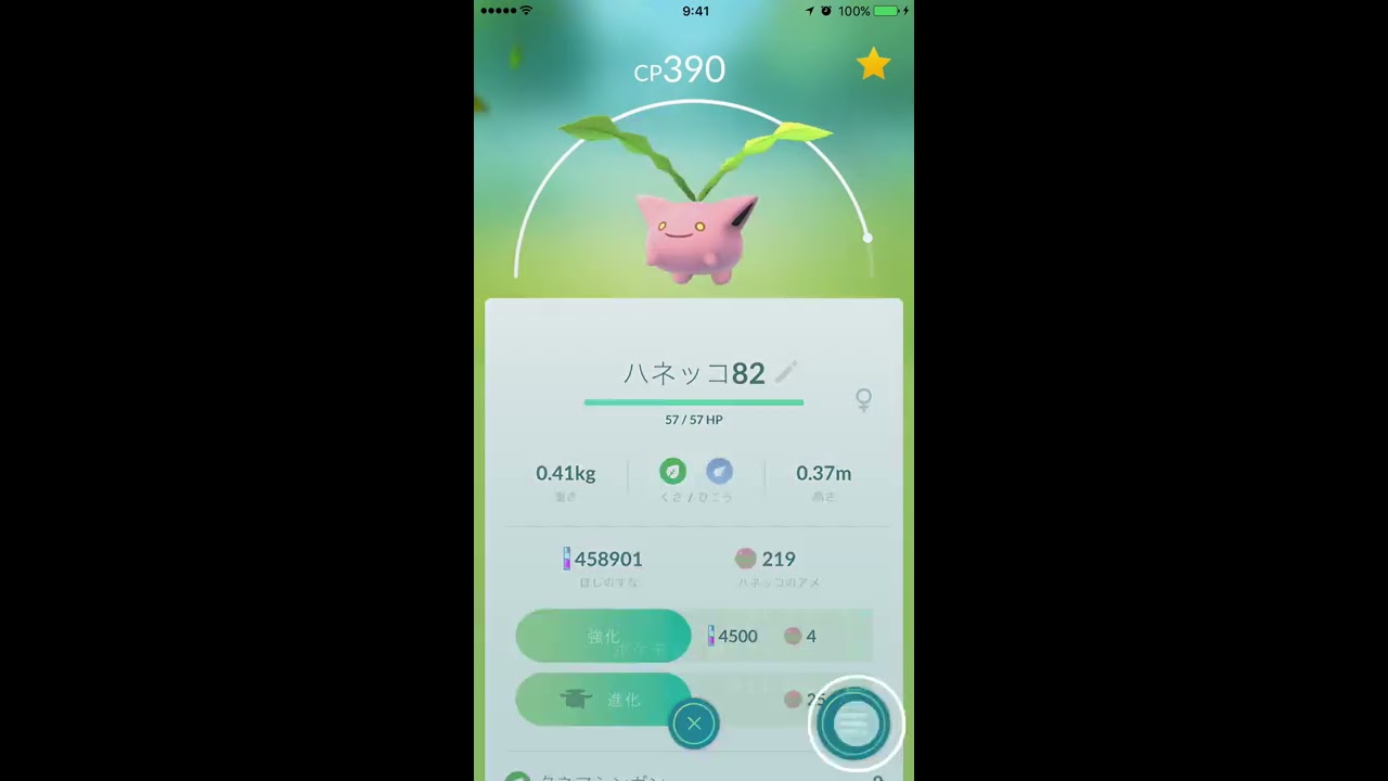 【ポケモンGO】金銀　進化動画　ハネッコ〜ポポッコ〜ワタッコ