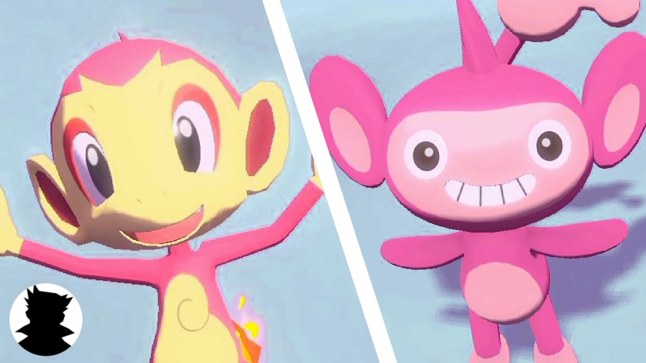 【ポケモンキャンプリサーチ】ヒコザル エイパム エテボース 進化系とかわいい色違い