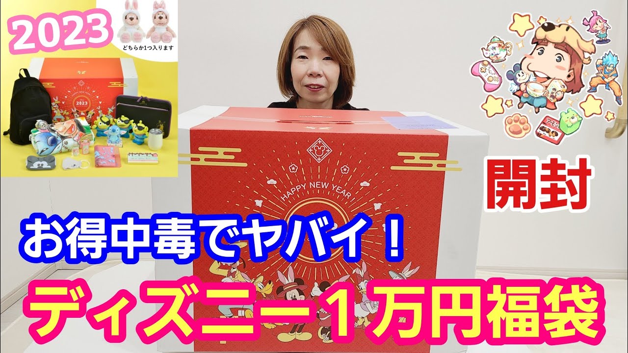 【福袋開封】１万円のディズニーラッキーボックス2023を開封したらお得中毒でヤバい！【パンダ先生夫婦福袋開封】
